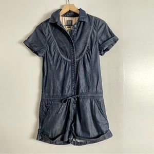 Armani Exchange Chambray Denim Romper